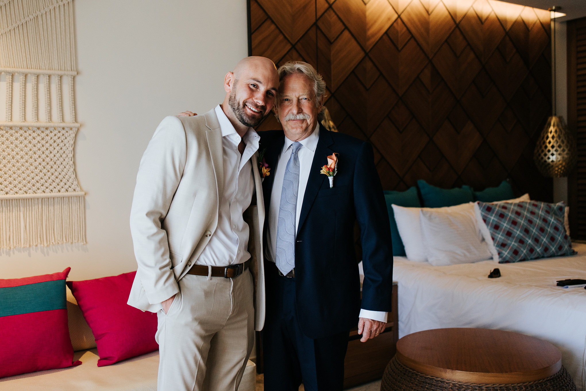 Groom with his father