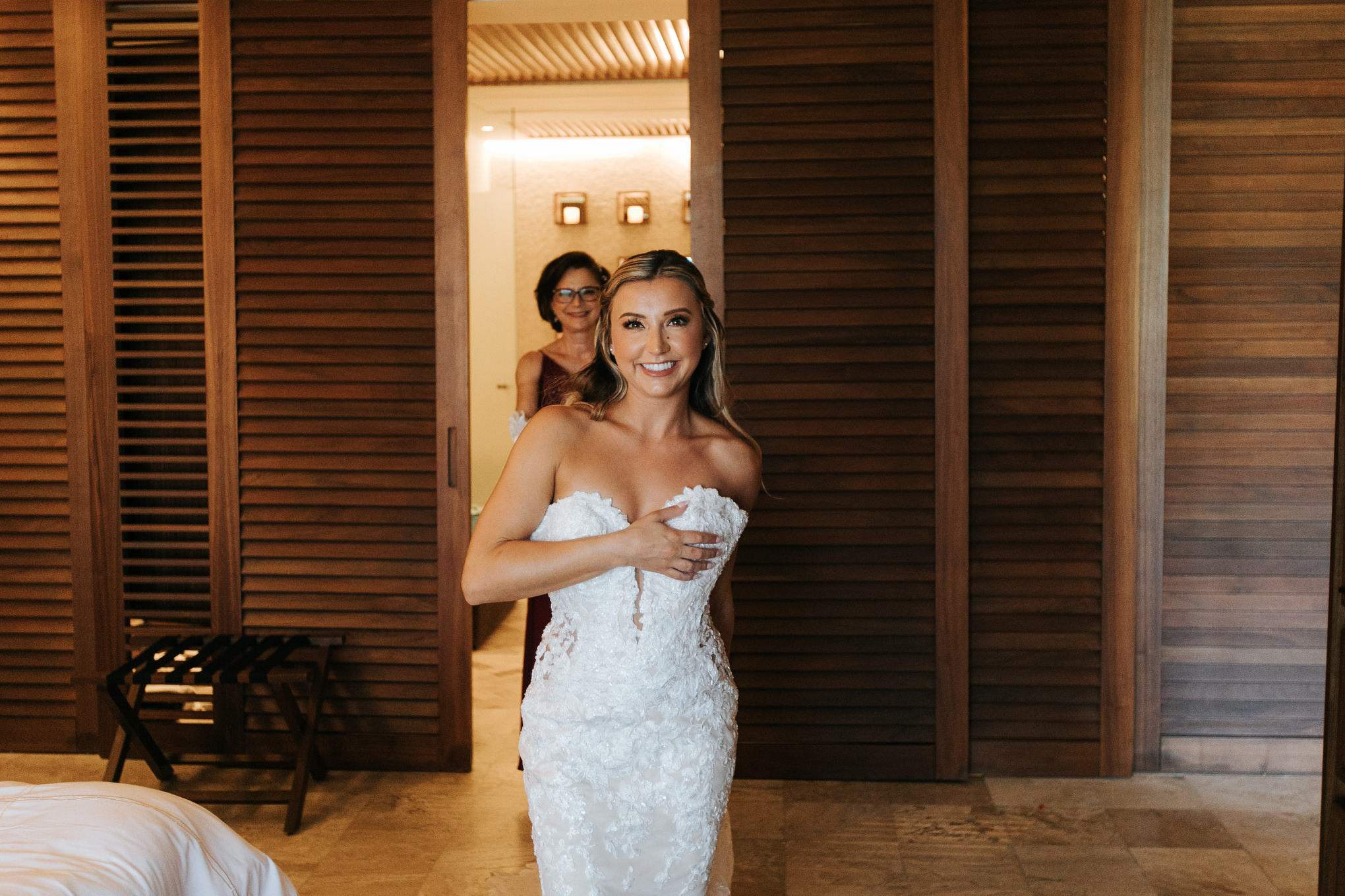 Bride getting ready